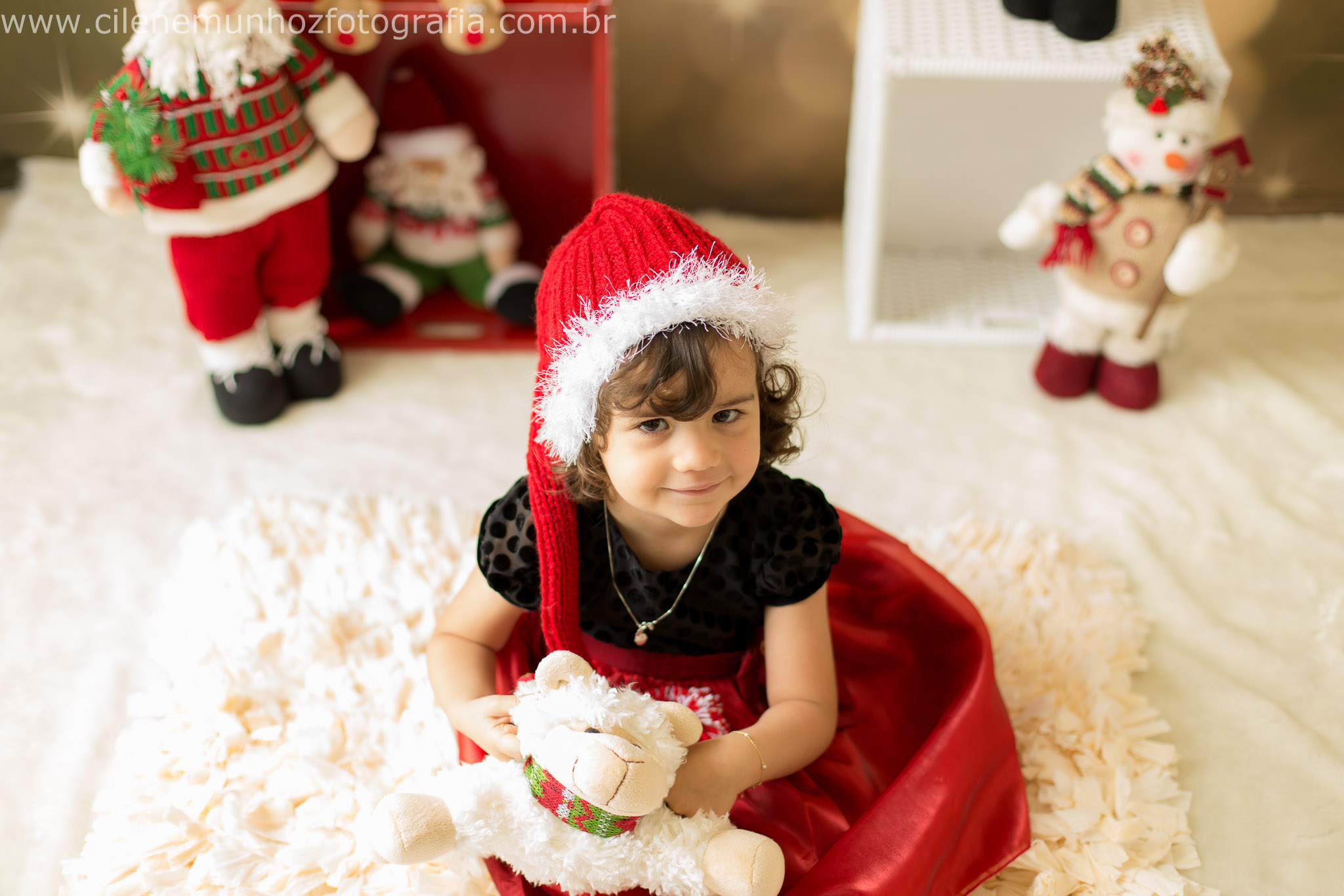 Ensaio de Natal da Milena filha da blogueira @pampuertas